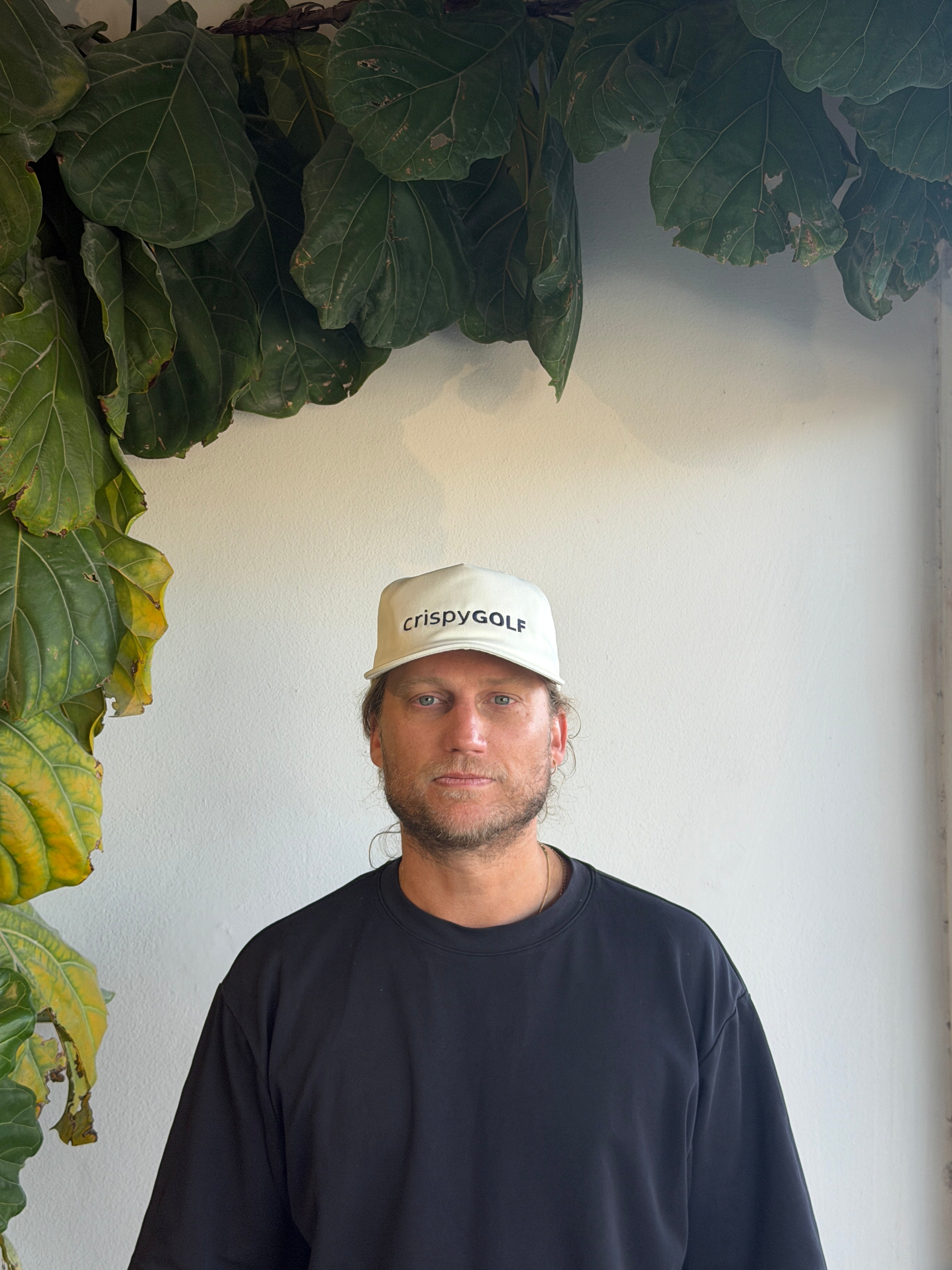 The "Crispy GOLF" Classic Twill Snapback (Navy/White)