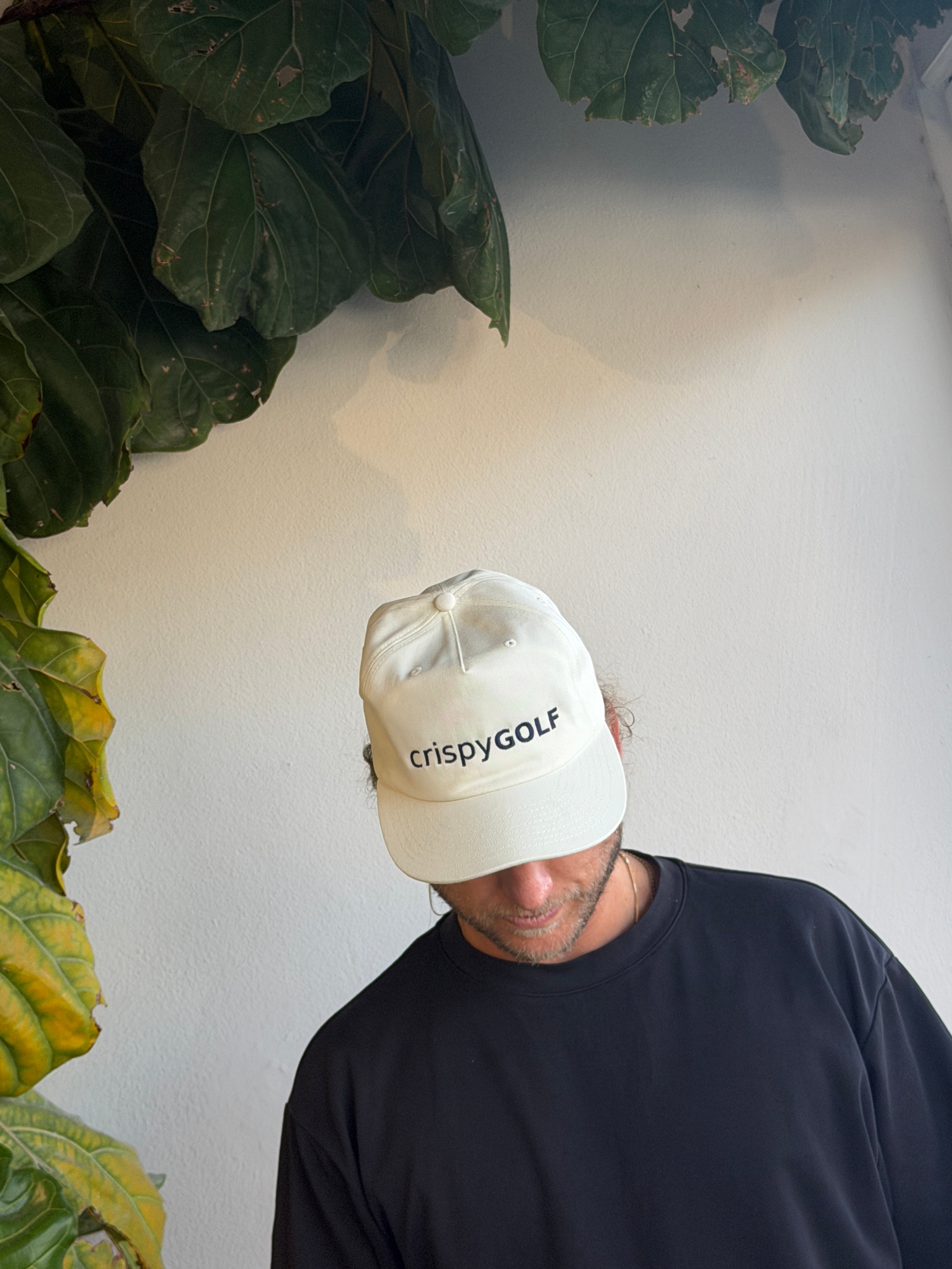 The "Crispy GOLF" Classic Twill Snapback (Navy/White)