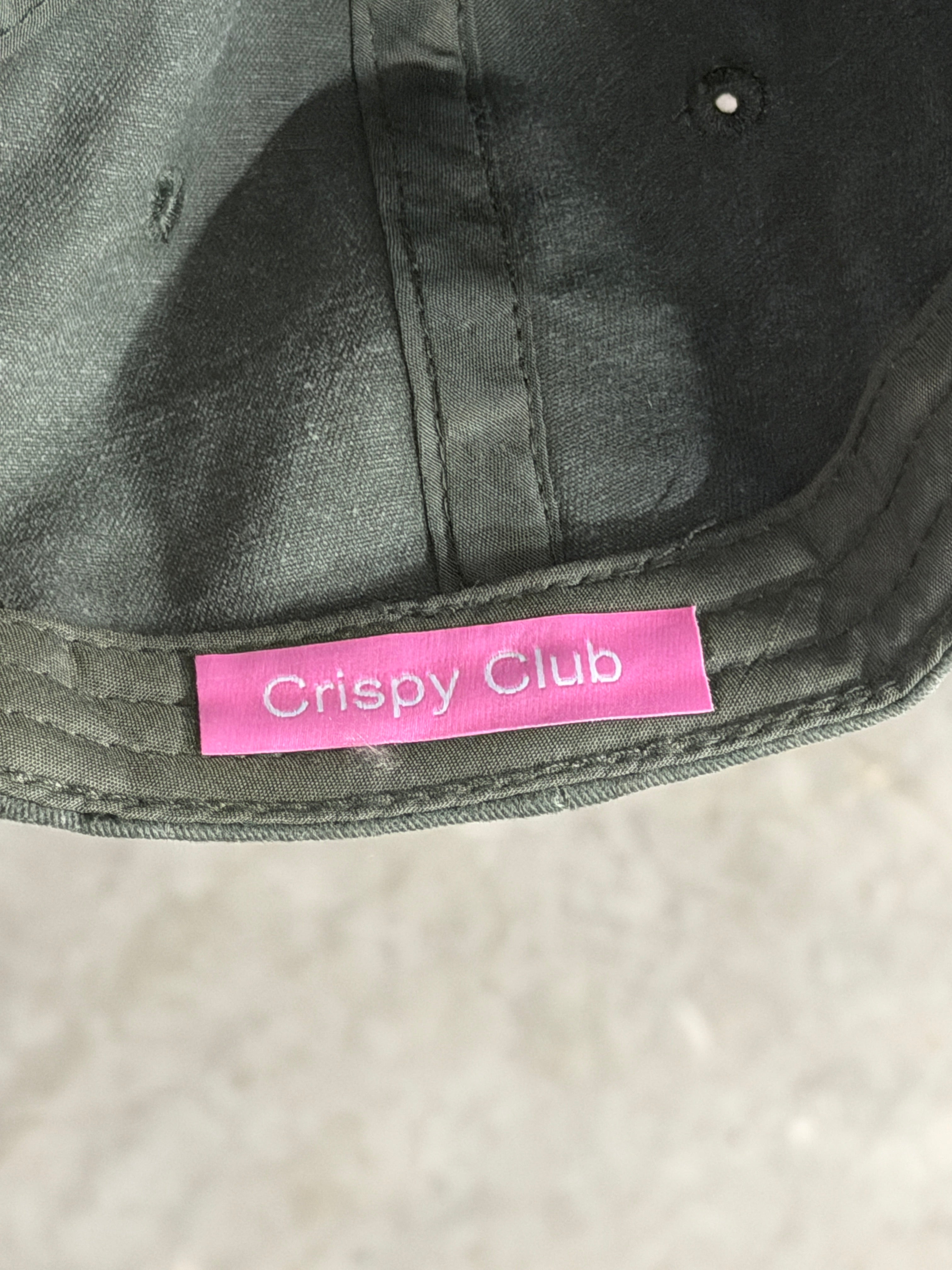 Crispy Club "Mermaid Beach" Dad Cap – Washed Olive