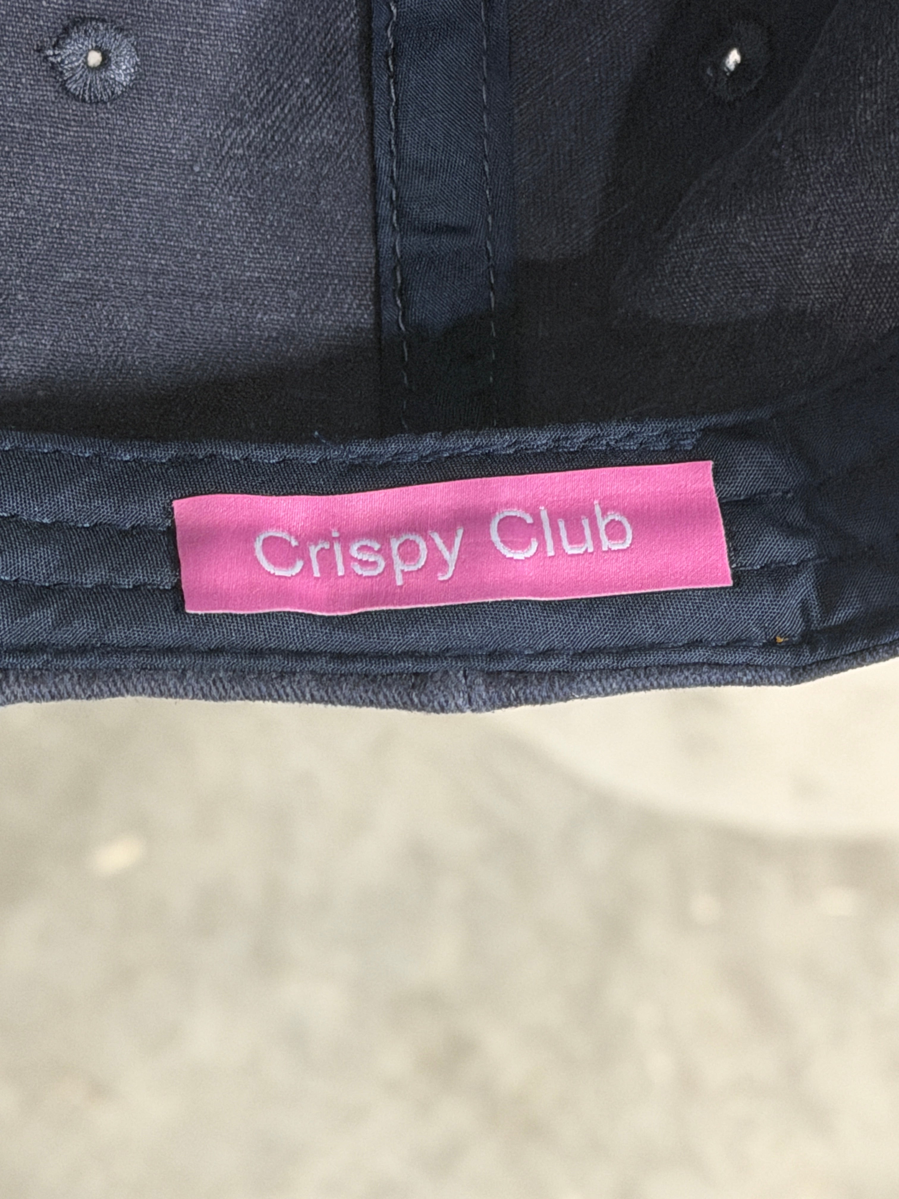 Crispy Club "CC" Monogram Dad Cap – Washed Navy